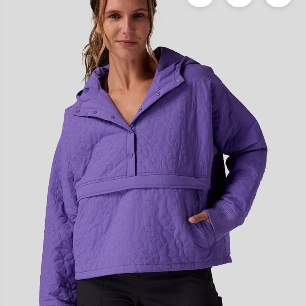 Stoic Daisy Quilted Flower Purple Jacket
